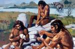 Ilustração dos Neandertais.