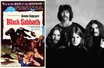 Montagem da capa do filme Black Sabbath com a banda Black Sabbath em 1970. Da esq. para a direção: Geezer Butler, Tony Iommi, Bill Ward e Ozzy Osbourne.