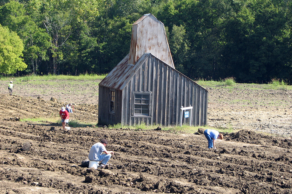 Fotografia do Parque Estadual Crater of Diamonds, no sudoeste do Arkansas.