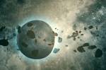 Ilustração do cinturão de asteroides ao redor da Terra.