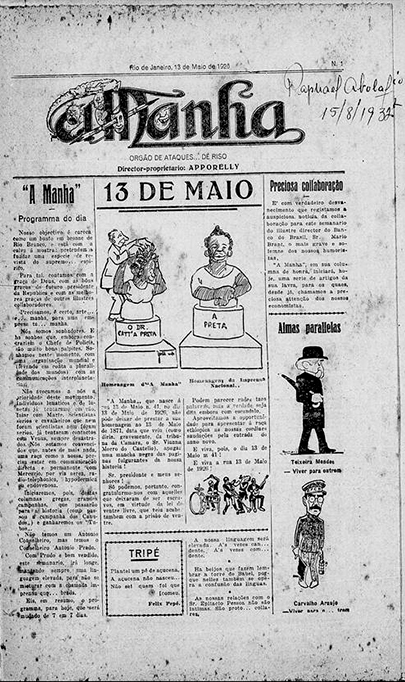 A Manha. N&uacute;mero 01, de 13 de maio de 1926.