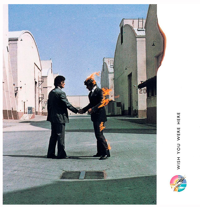 Fotografia do &aacute;lbum de musica do Pink Floyd - Wish You Were Here.