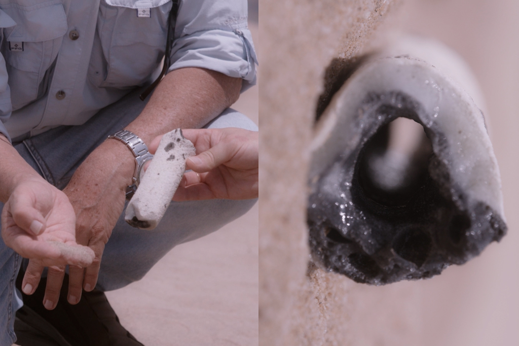 Imagem de um fulgurito.