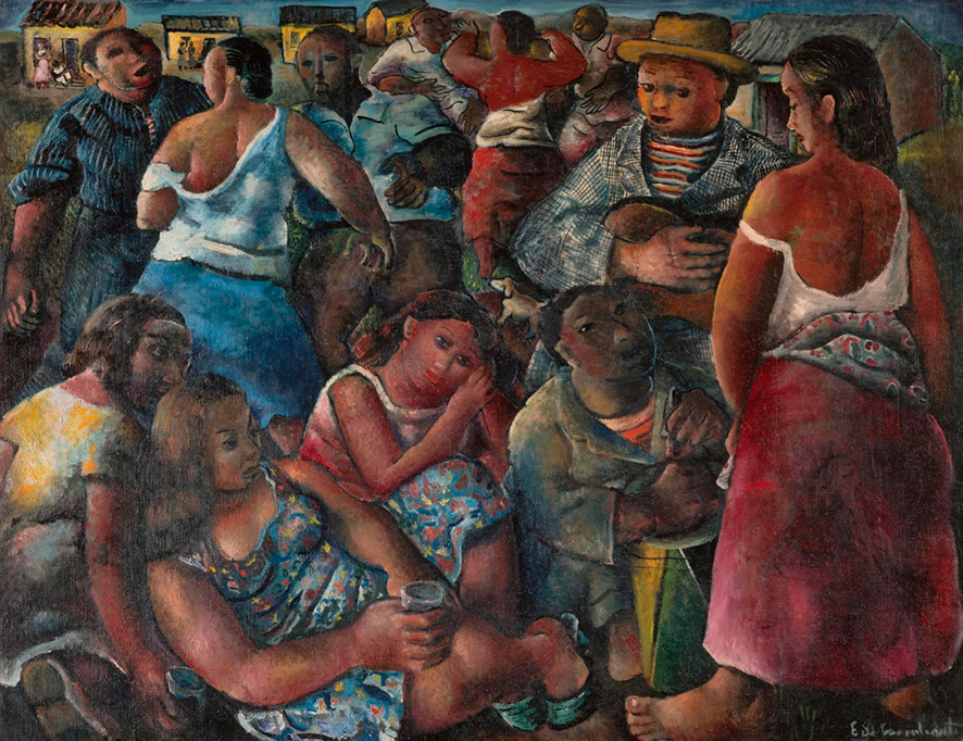 Quadro Di Cavalcanti (Emiliano Augusto Cavalcanti de Albuquerque e Melo, dit).