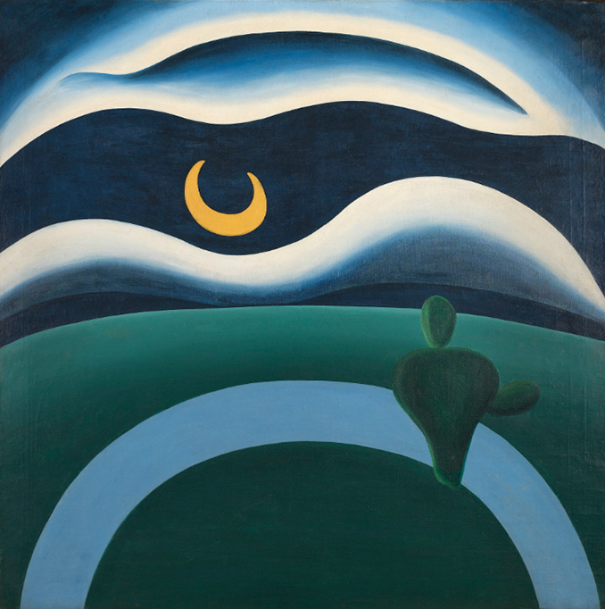 Quadro Tarsila do Amaral. A Lua . 1928
