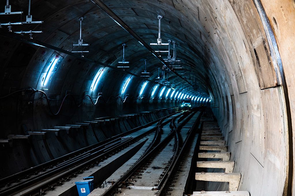 Fotografia do canteiro de obras da esta&ccedil;&atilde;o Santa Marina da Linha 6 - Laranja do metr&ocirc; de S&atilde;o Paulo.