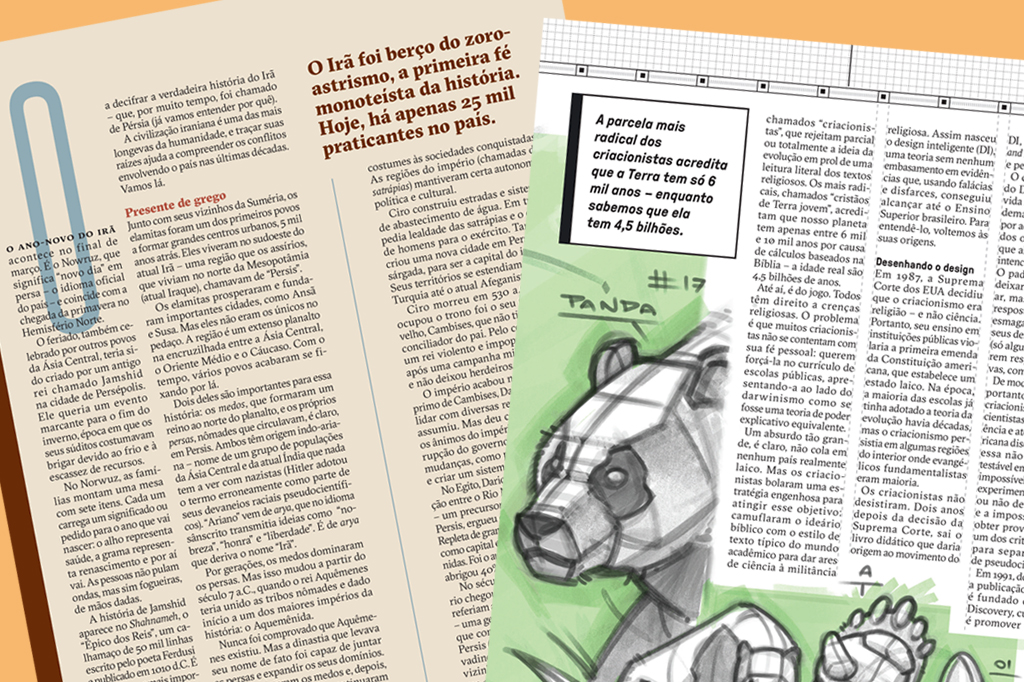 Por que o texto das revistas é diagramado em colunas curtas, e não linhas maiores?