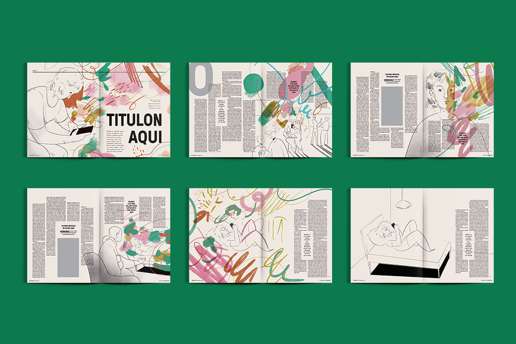 Primeiros esbo&ccedil;os das ilustra&ccedil;&otilde;es da mat&eacute;ria O Div&atilde; No Algoritmo da edi&ccedil;&atilde;o 479.