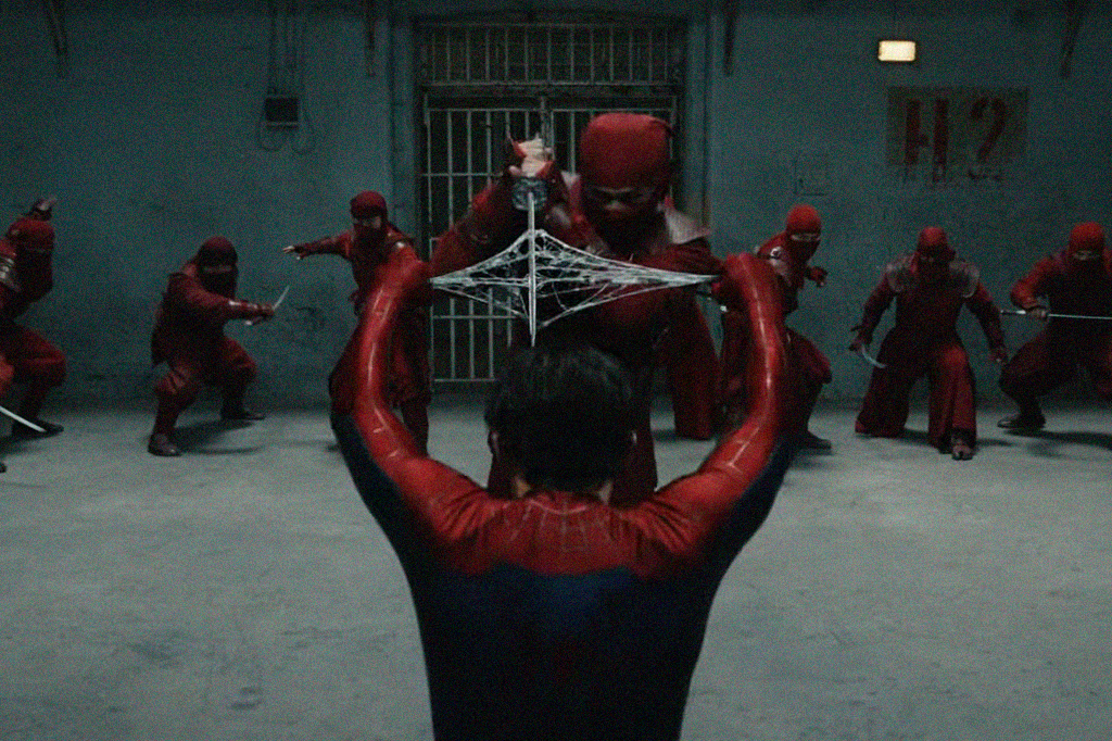 Fotografia de divulgação do novo filme do Homem-Aranha: Um Novo Dia.