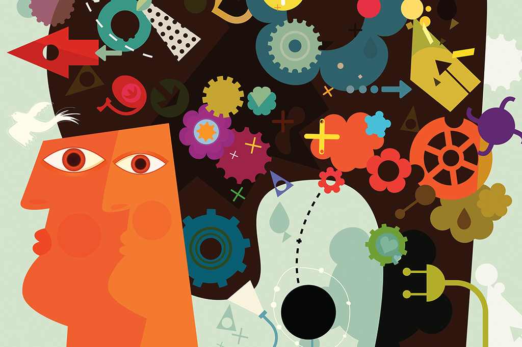 Ilustração de um fluxo mental.