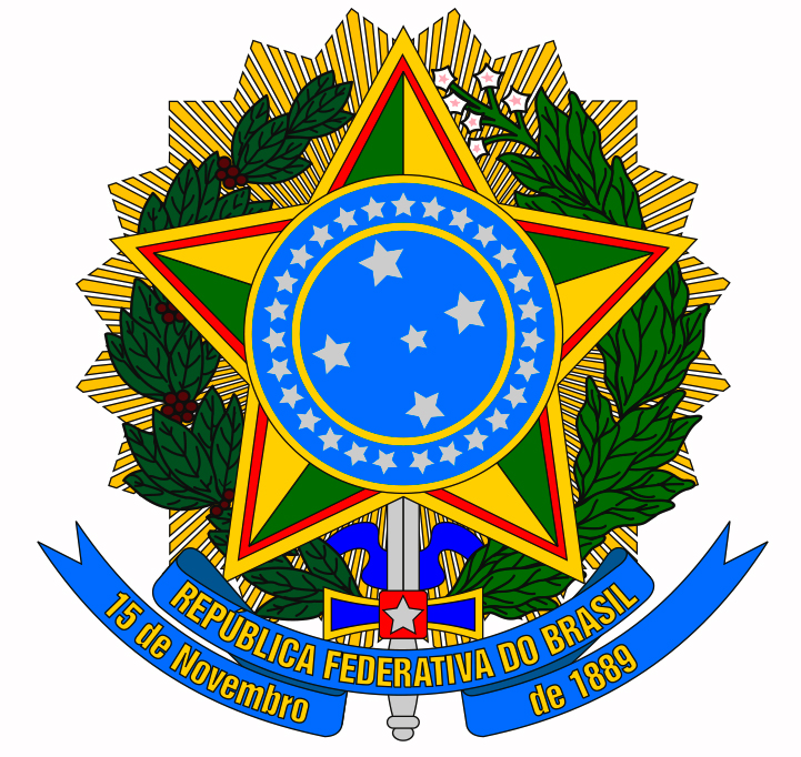 Imagem do bras&atilde;o das Armas Nacionais do Brasil.