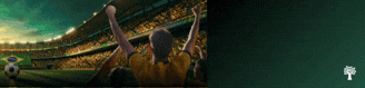 PAYWALL-328-x-79-px Torcedor de costas, vestindo camisa amarela, comemora com os braços erguidos em um estádio de futebol lotado, sob um céu verde-azulado. Uma bola de futebol com a bandeira do Brasil está no campo. À direita, um fundo verde escuro com um ícone de árvore branca no canto inferior.