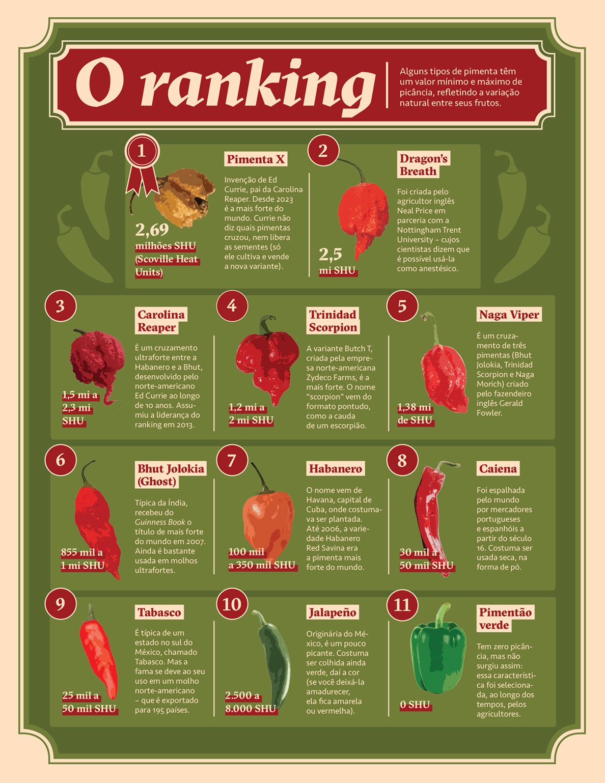 Infogr&aacute;fico, em fundo verde, 