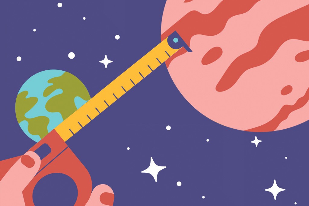 Como os astrônomos medem as distâncias da Terra para outros planetas?